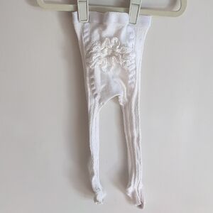 Hanna Andersson Cream Baby Tights with Ruffle 18-24 Months